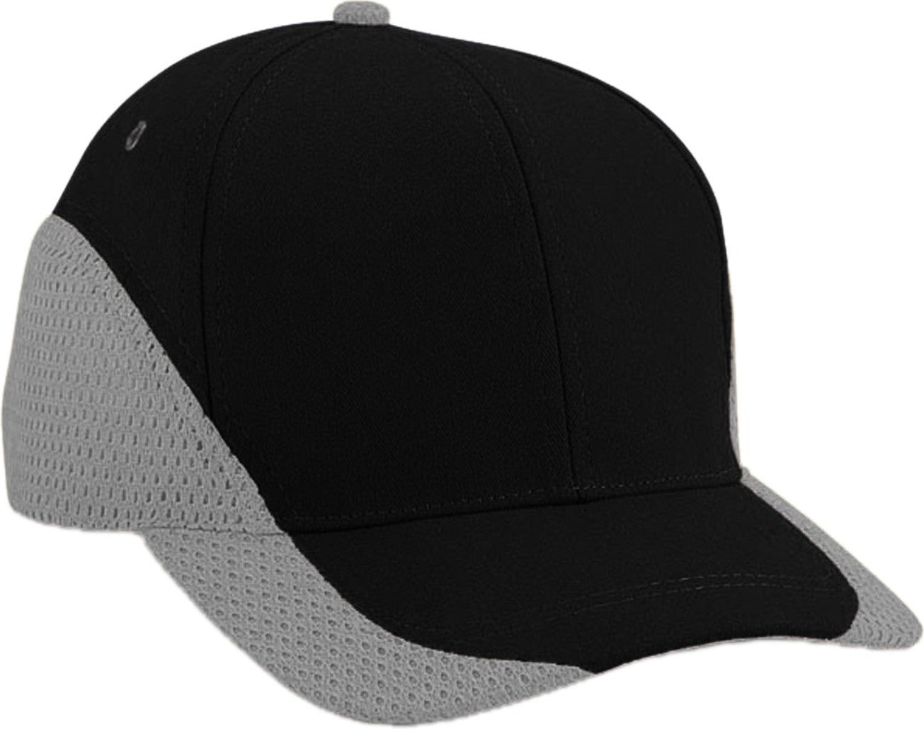 Cobra Cap Egm 6 Panel Structured Edged Mesh - Black Gray