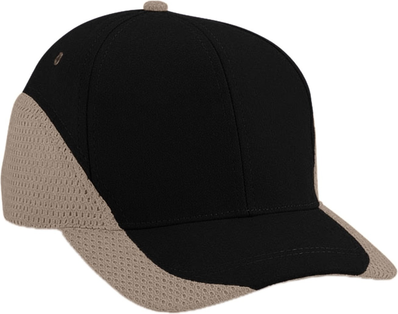 Cobra Cap Egm 6 Panel Structured Edged Mesh - Black Khaki