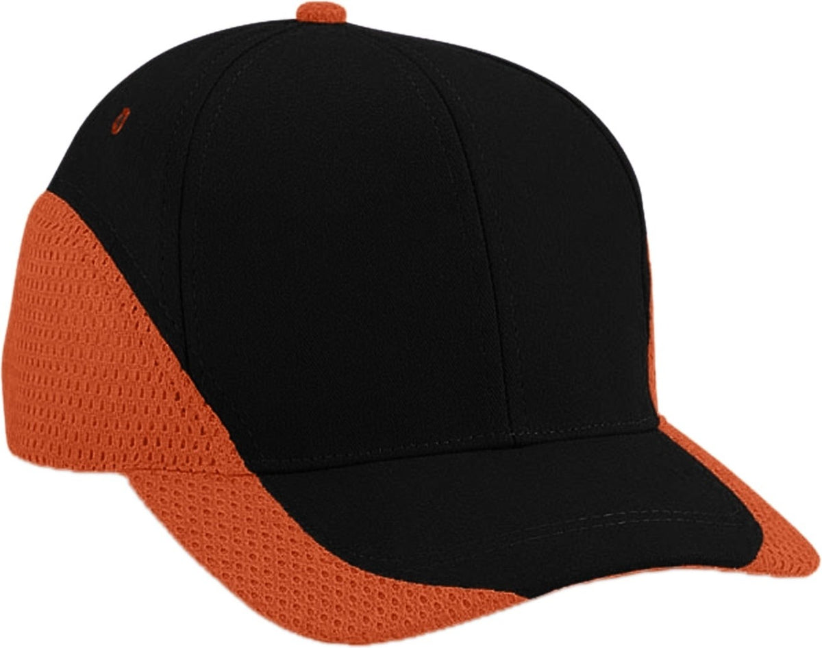 Cobra Cap Egm 6 Panel Structured Edged Mesh - Black Orange