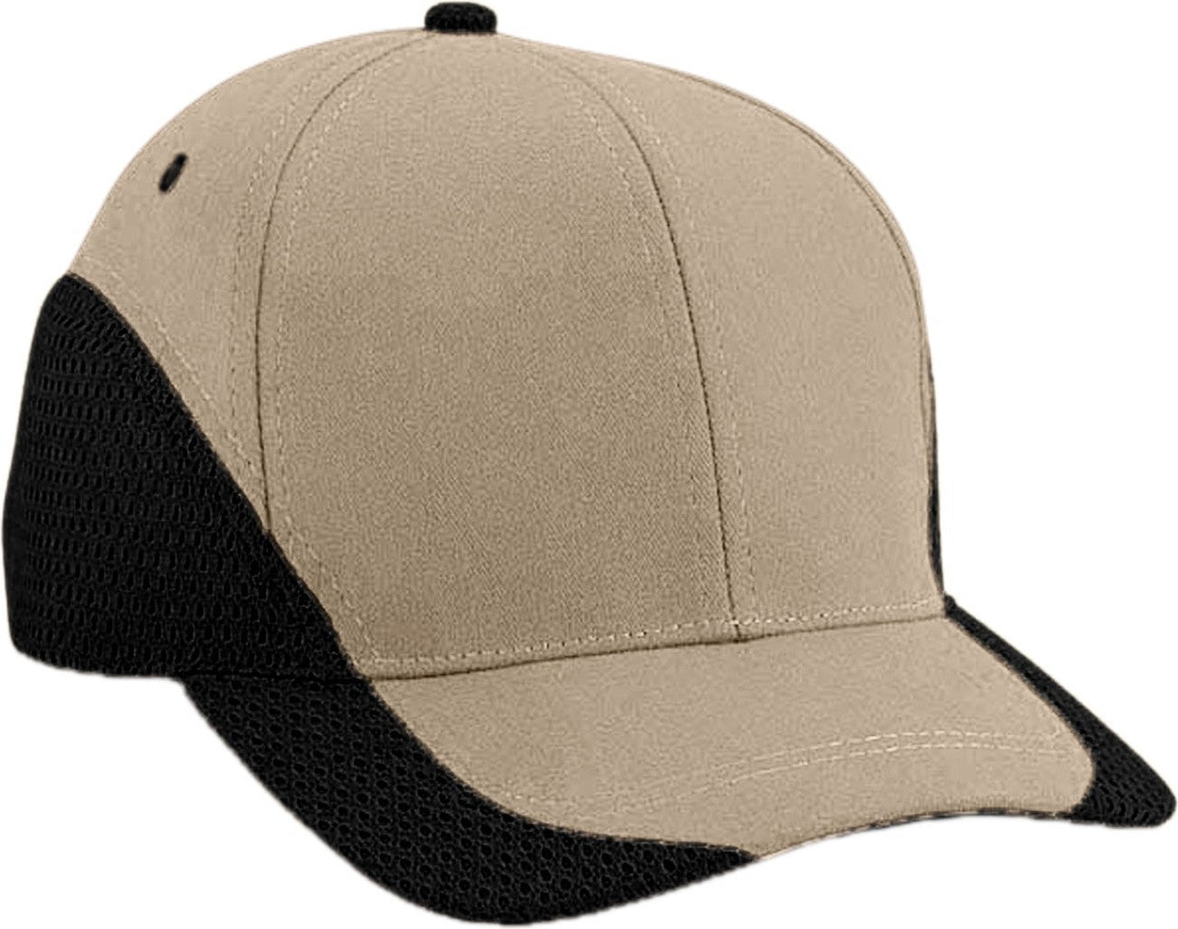 Cobra Cap Egm 6 Panel Structured Edged Mesh - Khaki Black