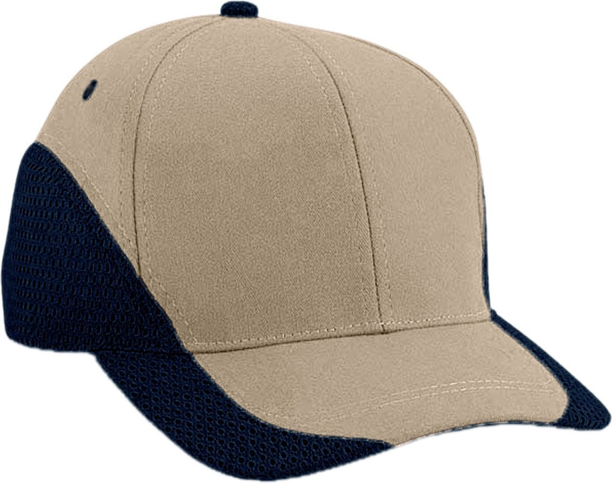 Cobra Cap Egm 6 Panel Structured Edged Mesh - Khaki Navy - Khakinavy