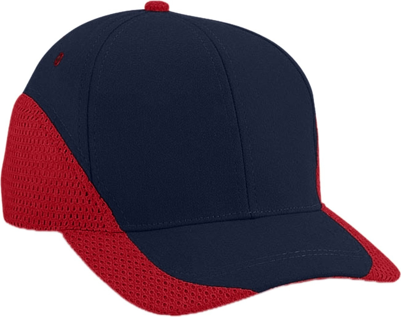 Cobra Cap Egm 6 Panel Structured Edged Mesh - Navy Red