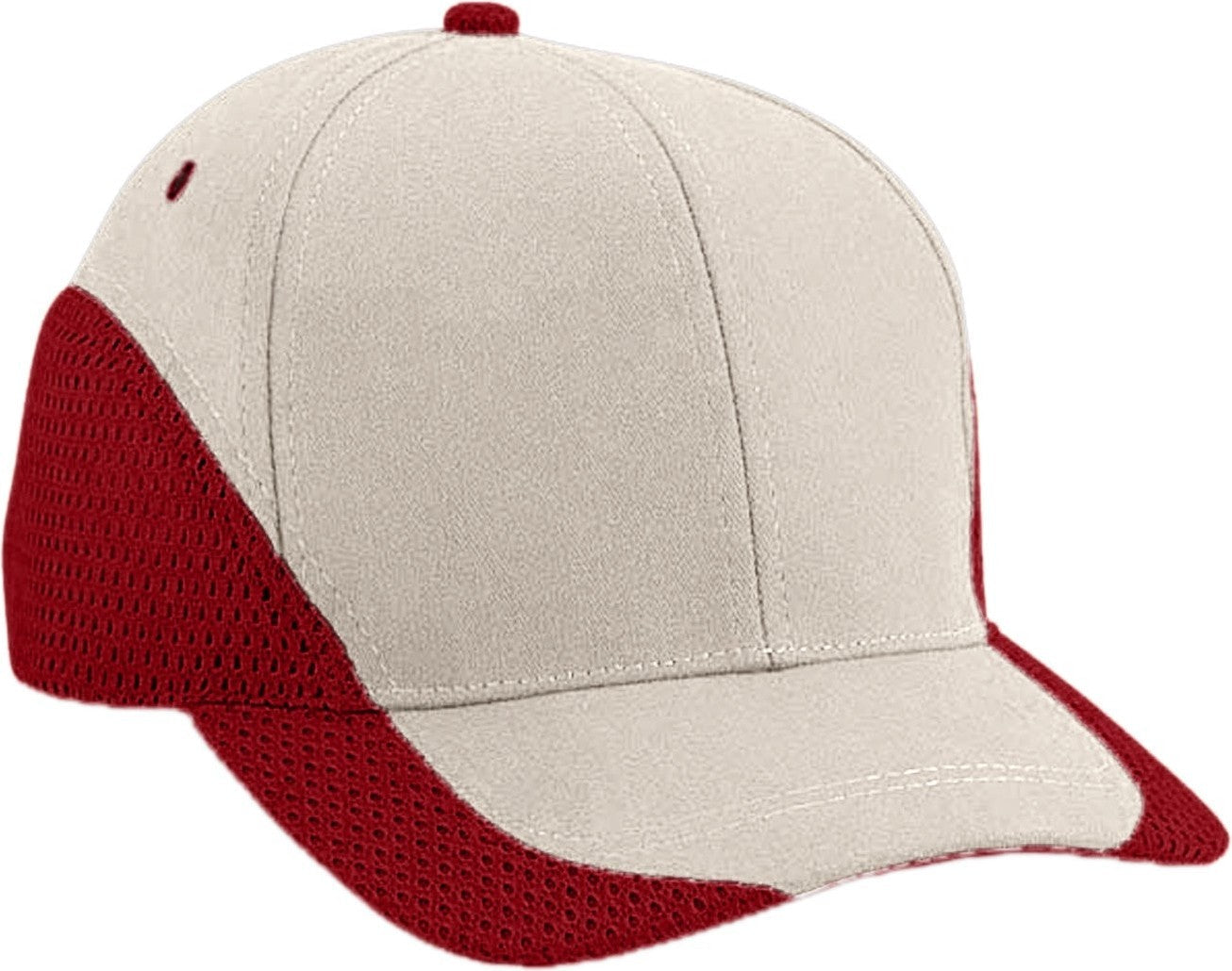 Cobra Cap Egm 6 Panel Structured Edged Mesh - Stone Red