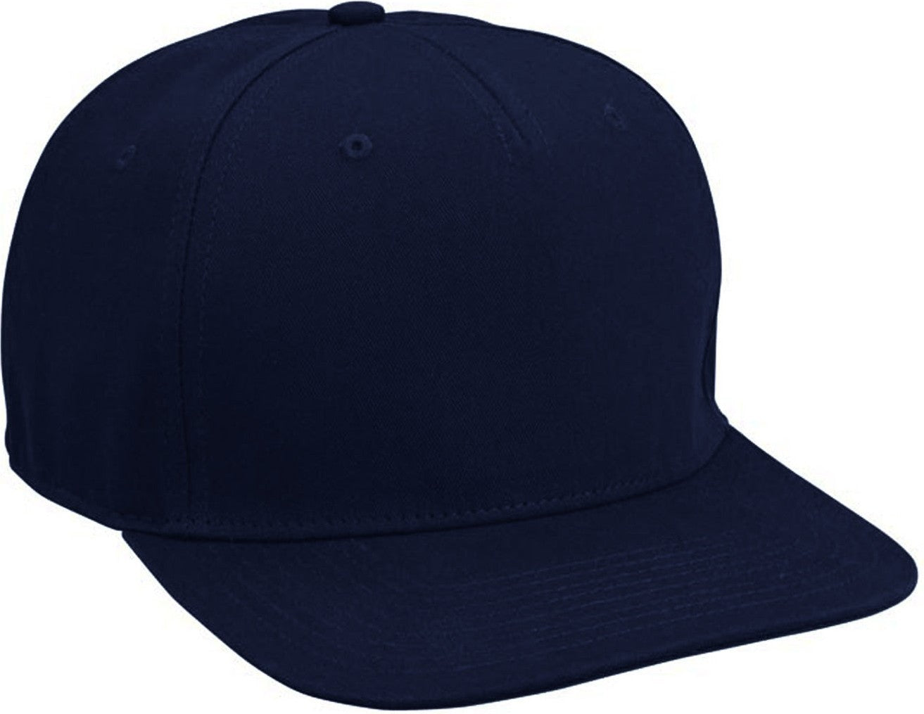 Cobra Cap Fb-5 5 Panel Cotton Twill Flat Bill - Navy