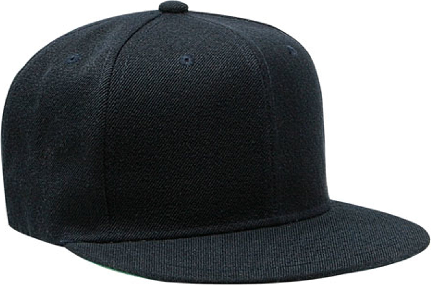 Cobra Cap Fb-6 6 Panel Wool Blend Flat Bill - Midnight Navy