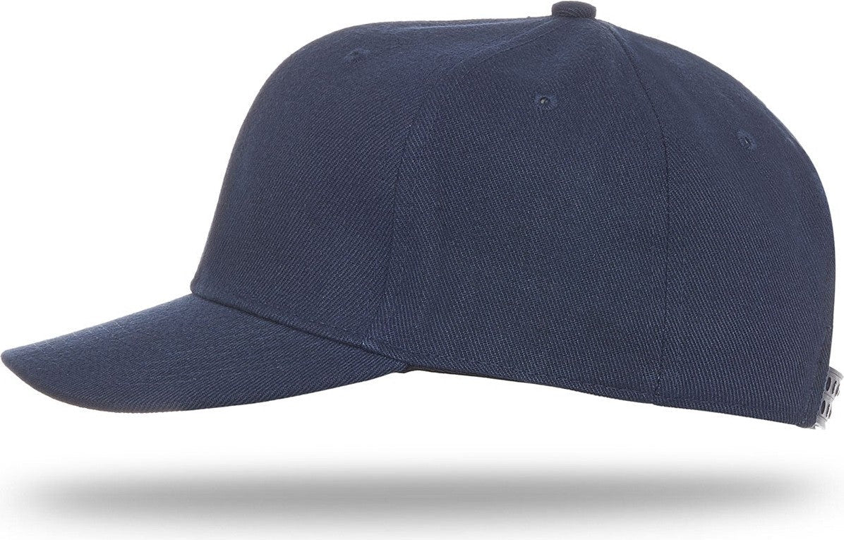 Cobra Cap Fb-6 6 Panel Wool Blend Flat Bill - Navy
