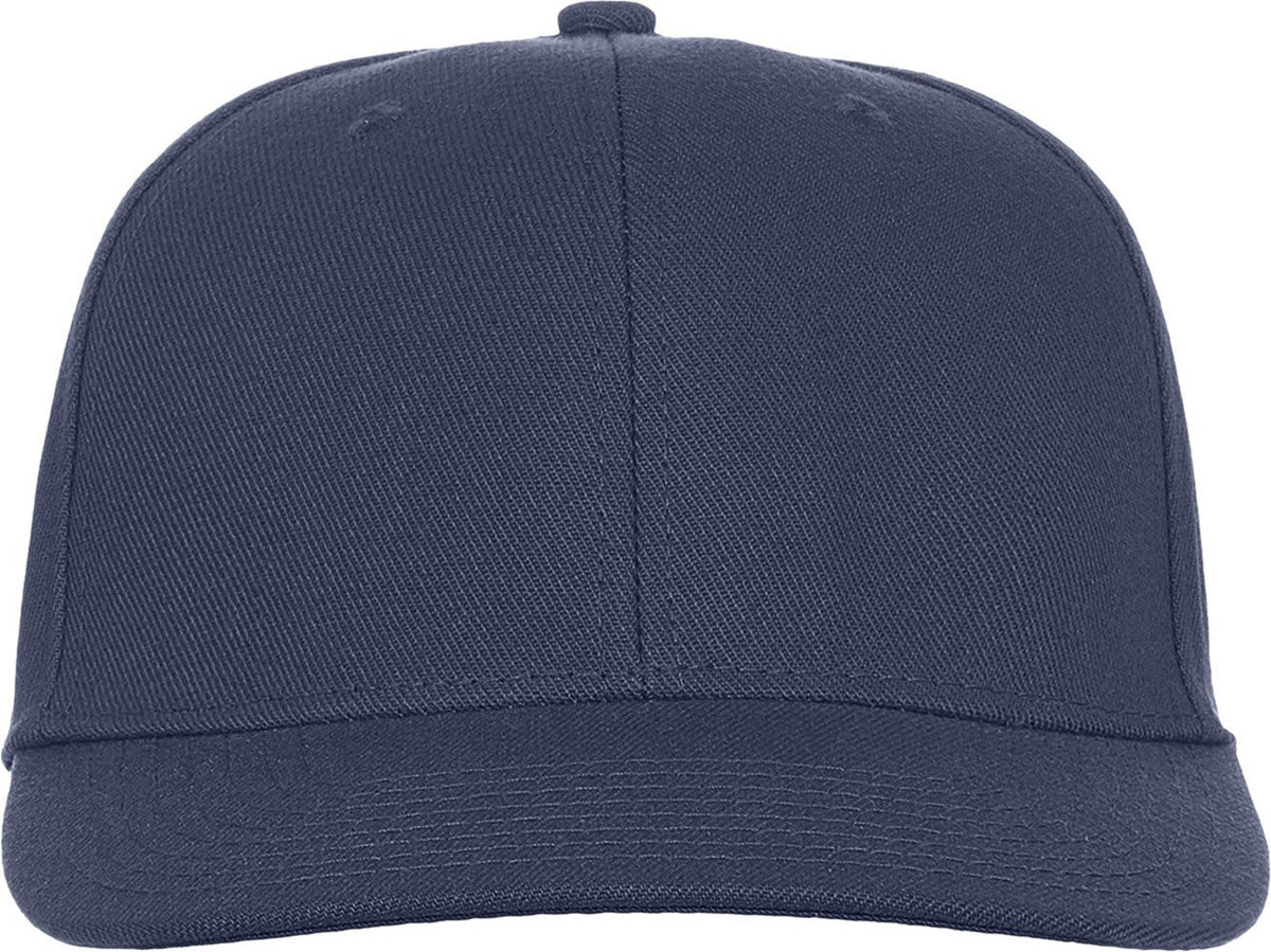 Cobra Cap Fb-6 6 Panel Wool Blend Flat Bill - Navy