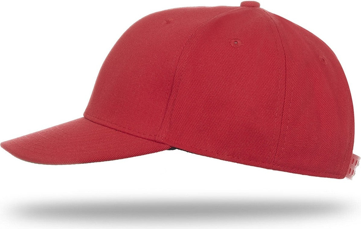 Cobra Cap Fb-6 6 Panel Wool Blend Flat Bill - Red