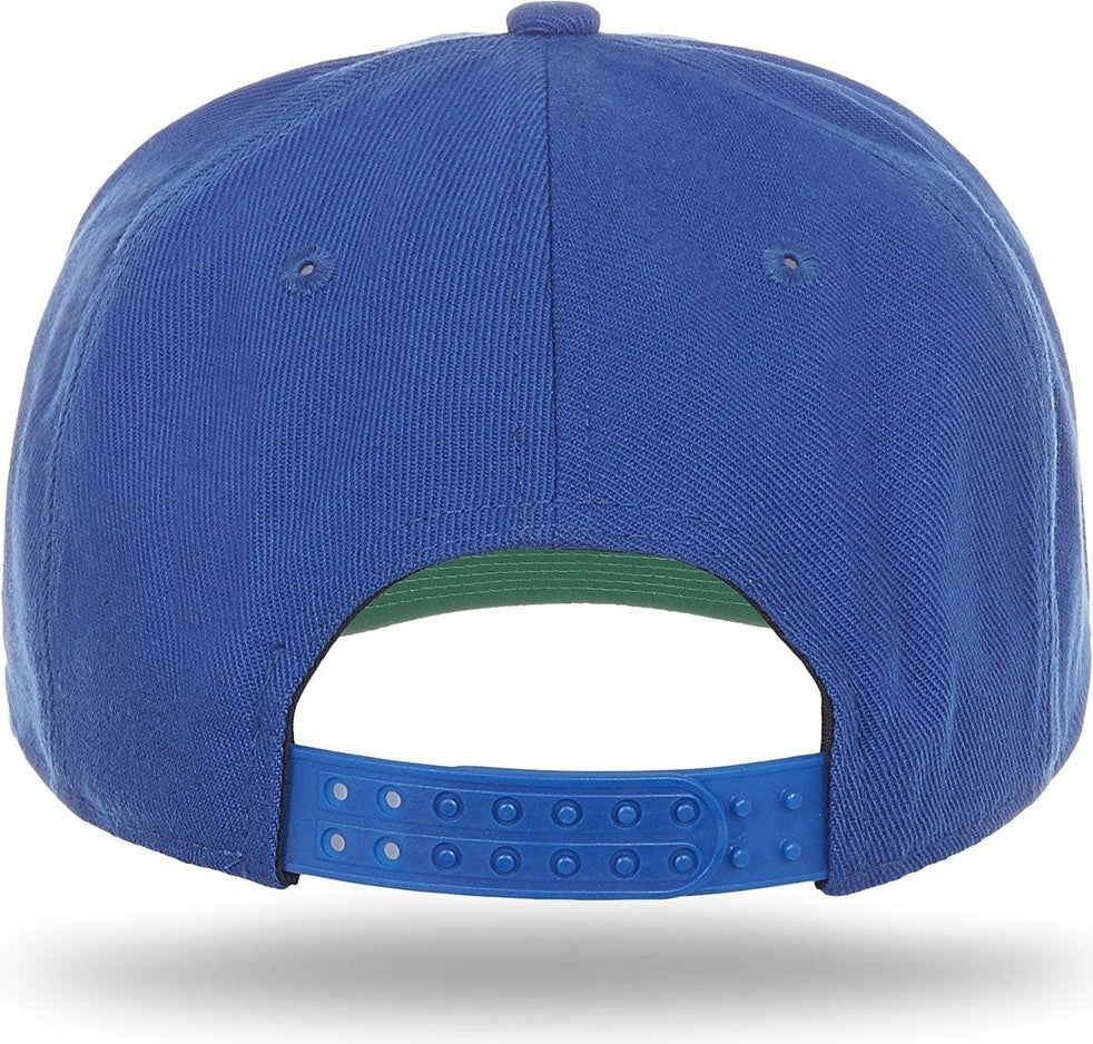 Cobra Cap Fb-6 6 Panel Wool Blend Flat Bill - Royal