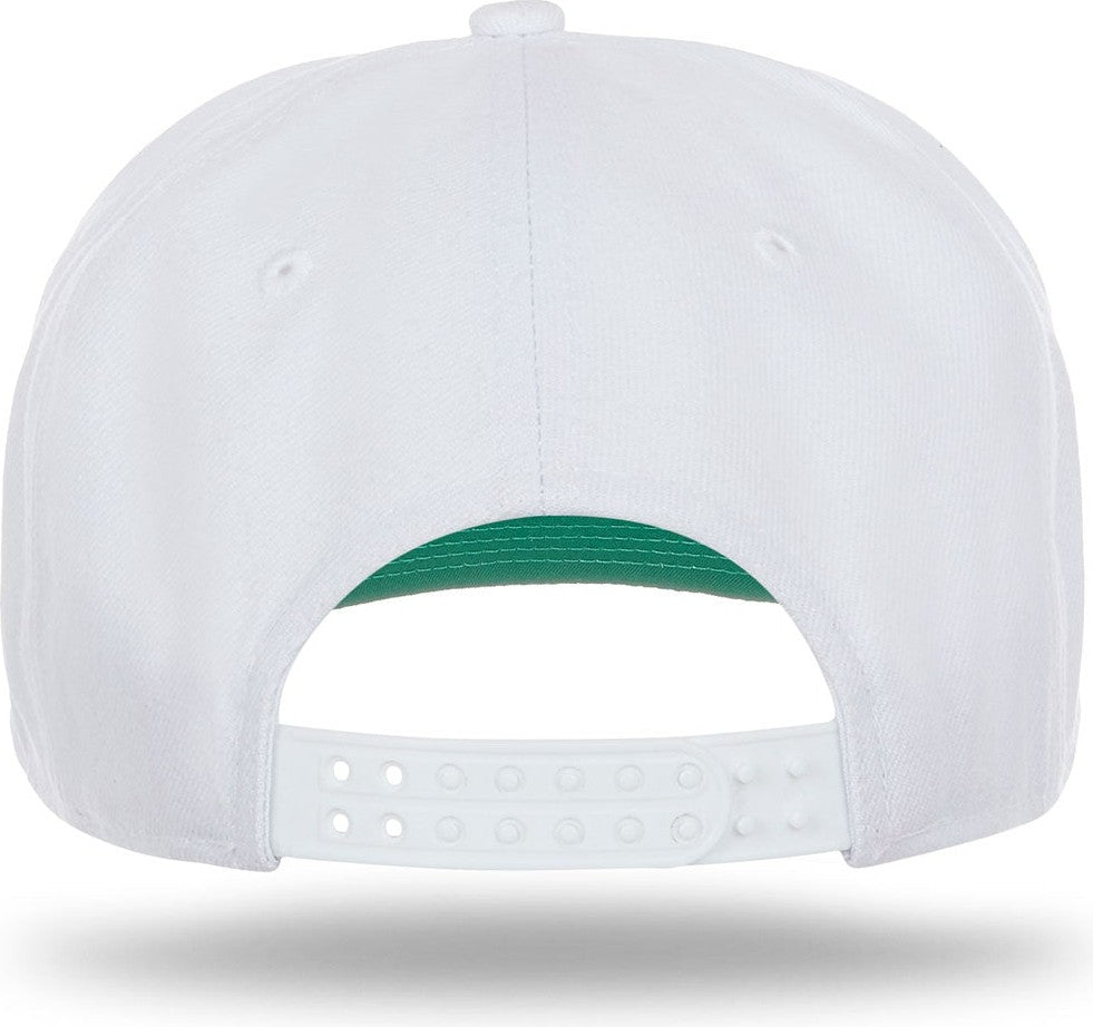 Cobra Cap Fb-6 6 Panel Wool Blend Flat Bill - White