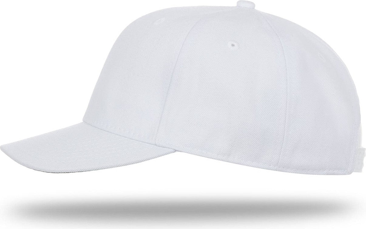 Cobra Cap Fb-6 6 Panel Wool Blend Flat Bill - White
