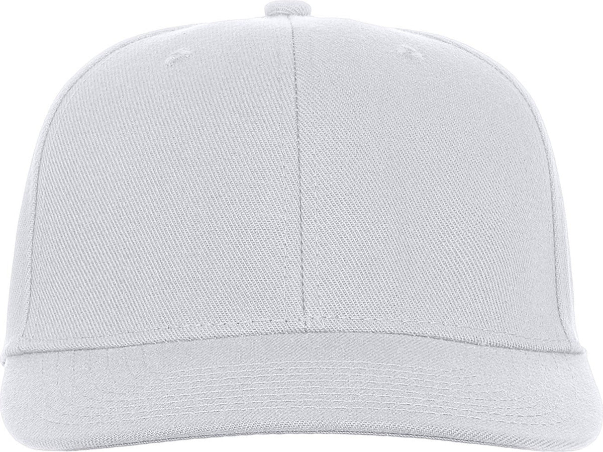 Cobra Cap Fb-6 6 Panel Wool Blend Flat Bill - White