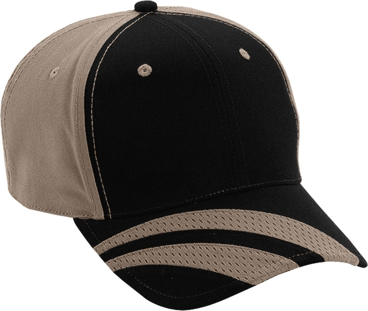 Cobra Cap Flane 6 Panel Brushed Cotton Fastlane - Black Khaki