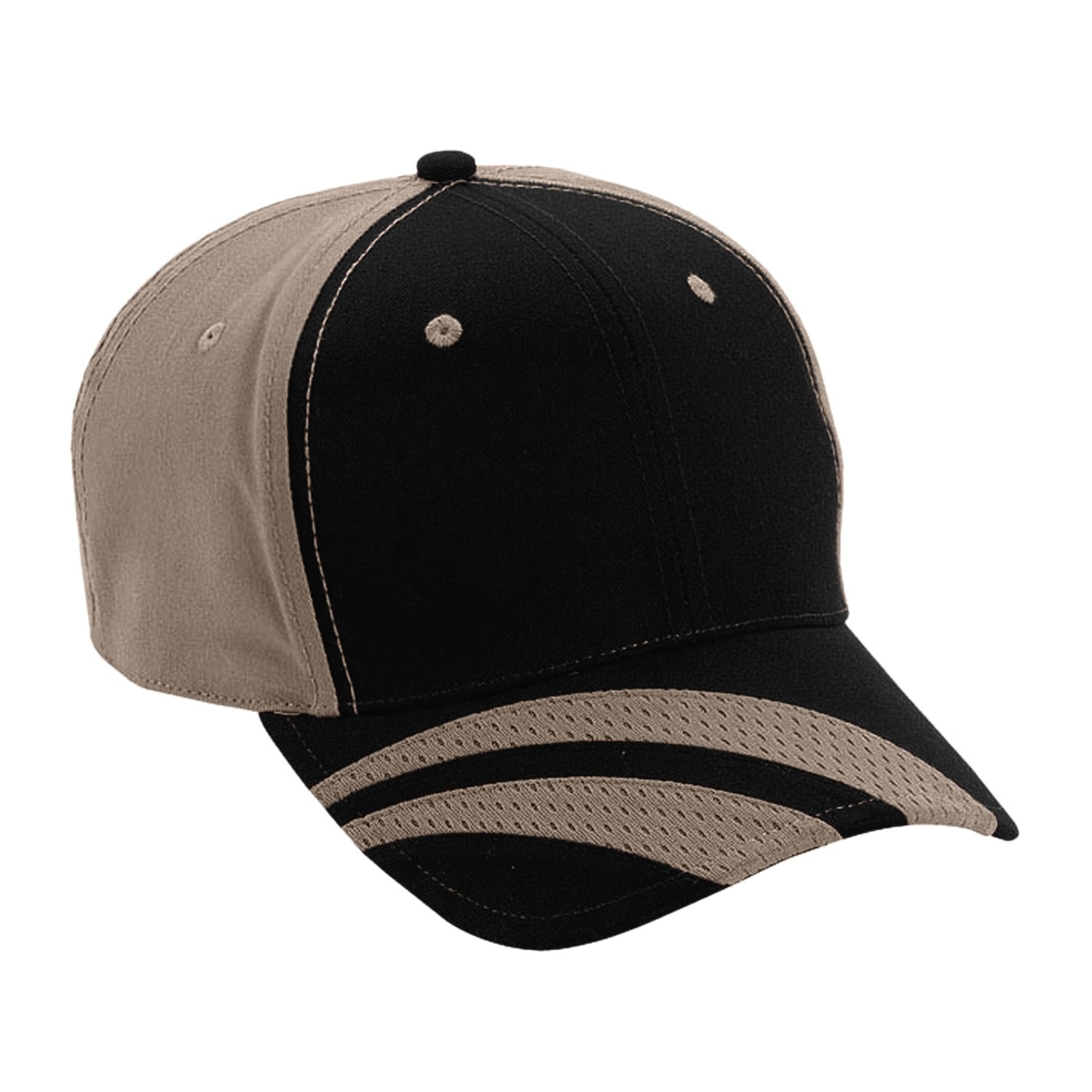 Cobra Cap Flane 6 Panel Brushed Cotton Fastlane - Black Khaki