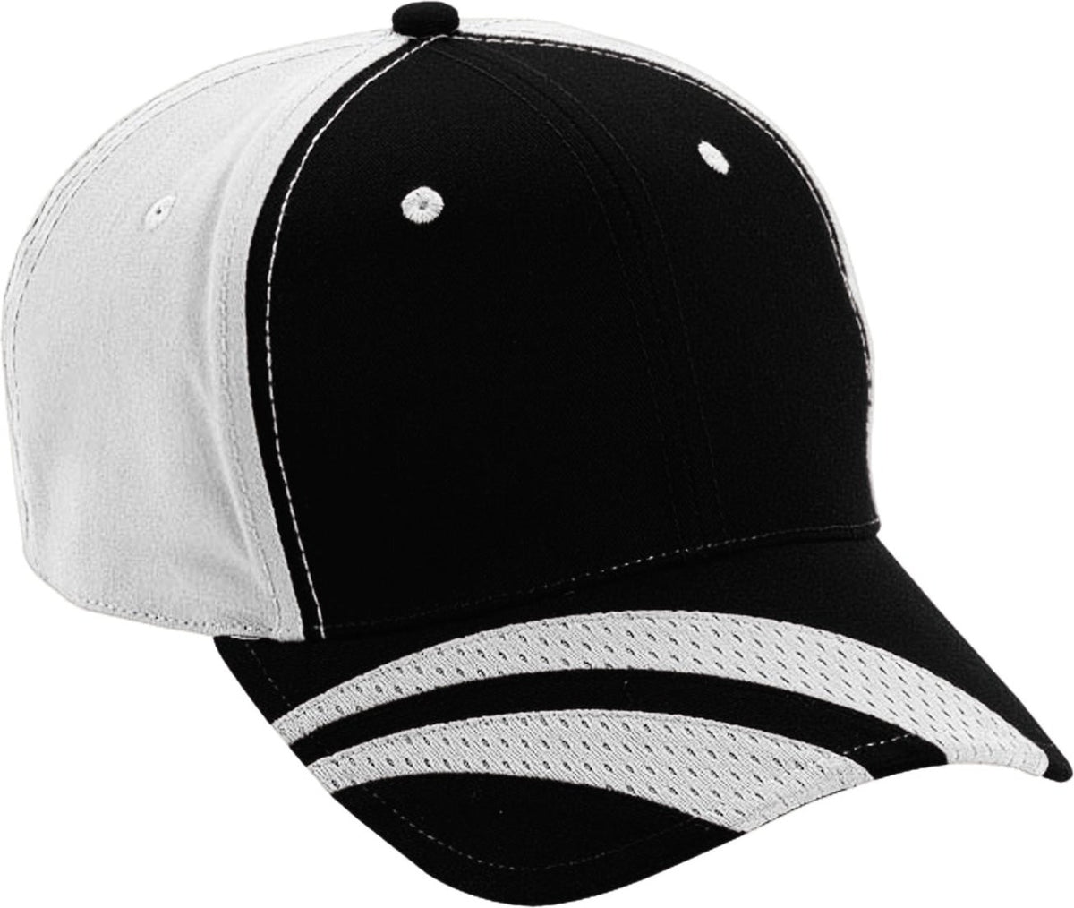 Cobra Cap Flane 6 Panel Brushed Cotton Fastlane - Black White