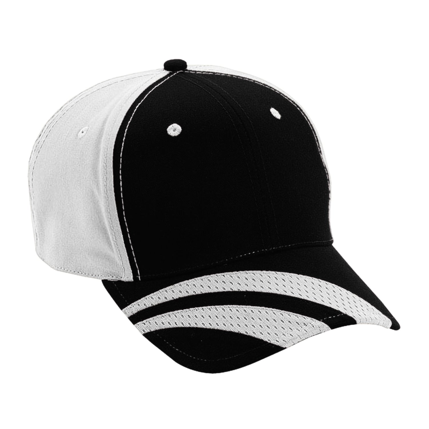 Cobra Cap Flane 6 Panel Brushed Cotton Fastlane - Black White