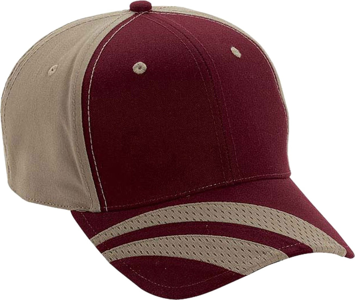 Cobra Cap Flane 6 Panel Brushed Cotton Fastlane - Maroon Khaki