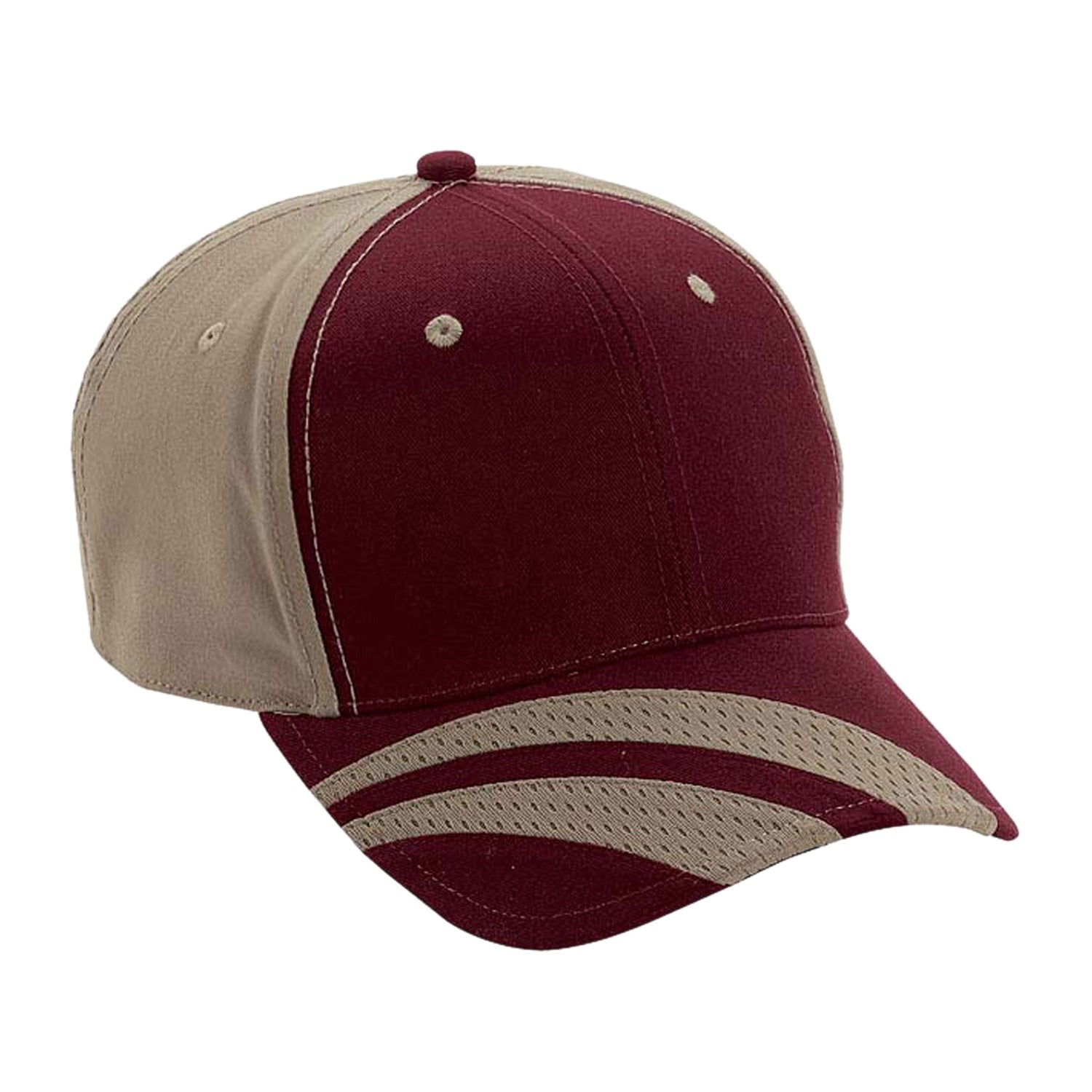 Cobra Cap Flane 6 Panel Brushed Cotton Fastlane - Maroon Khaki