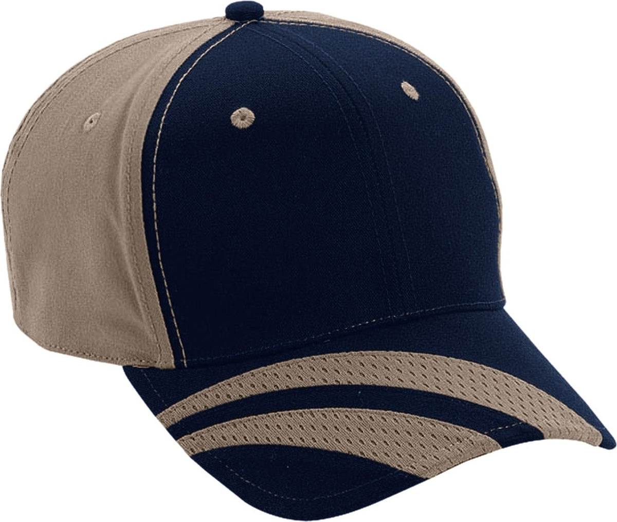 Cobra Cap Flane 6 Panel Brushed Cotton Fastlane - Navy Khaki
