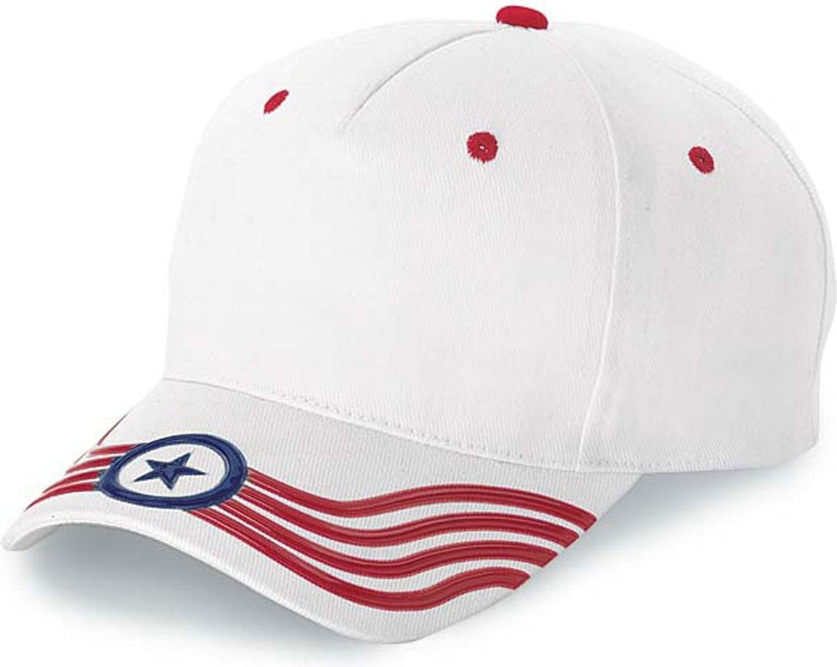 Cobra Cap Fsn-5 5 Panel Fusion 3d Pattern - Banner White