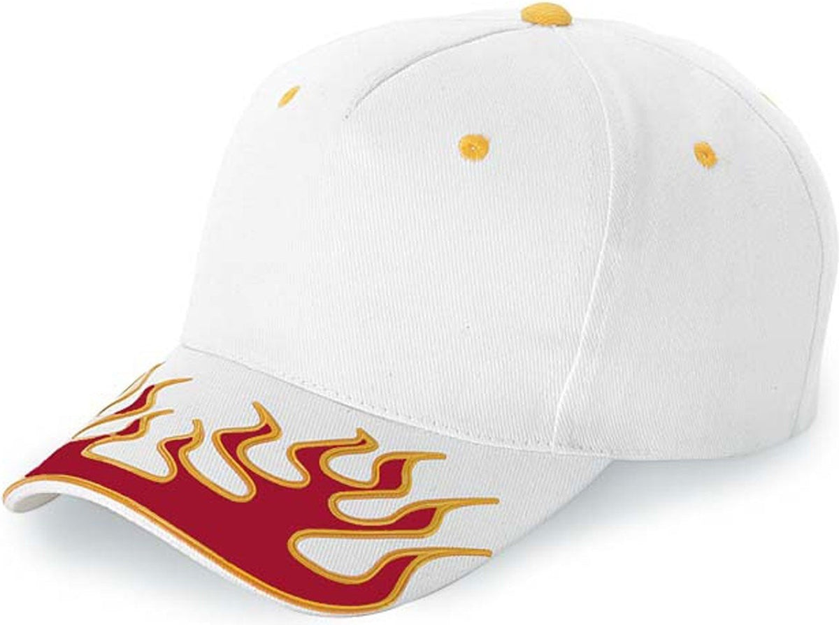 Cobra Cap Fsn-5 5 Panel Fusion 3d Pattern - Fire White