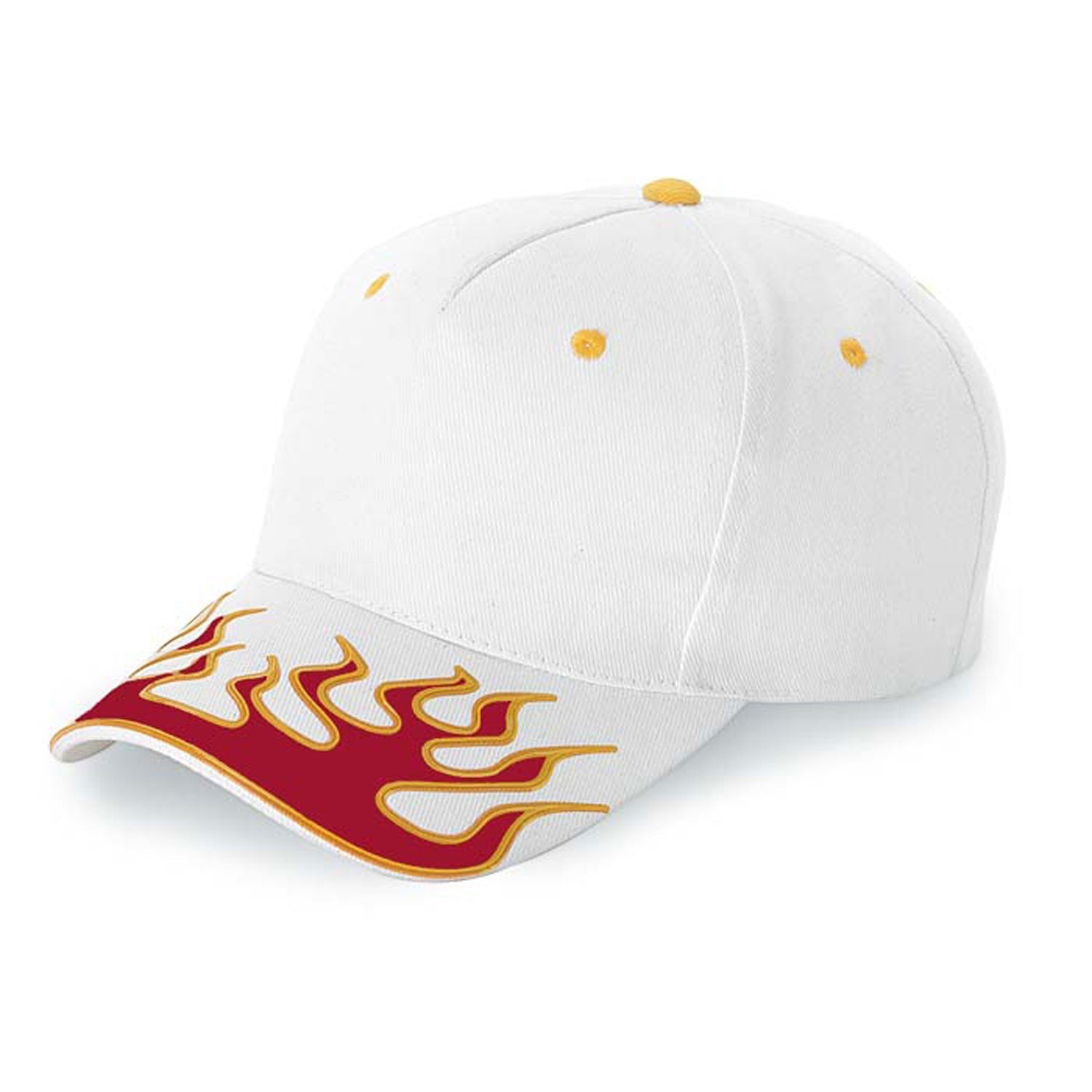 Cobra Cap Fsn-5 5 Panel Fusion 3d Pattern - Fire White