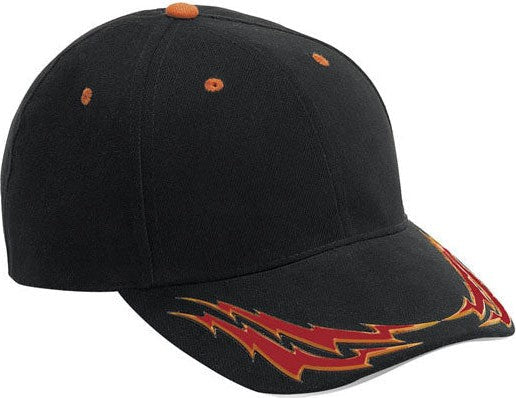 Cobra Cap Fsn-6 6 Panel Fusion 3d Pattern - Bolt Orange Black