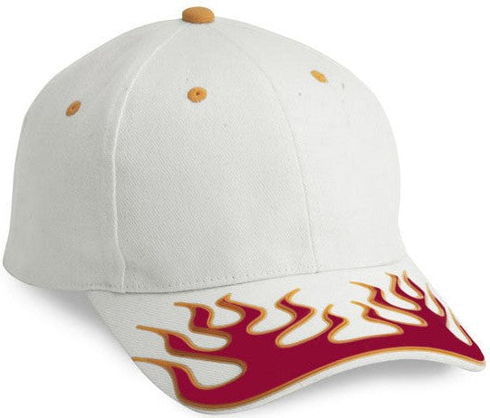Cobra Cap Fsn-6 6 Panel Fusion 3d Pattern - Fire White