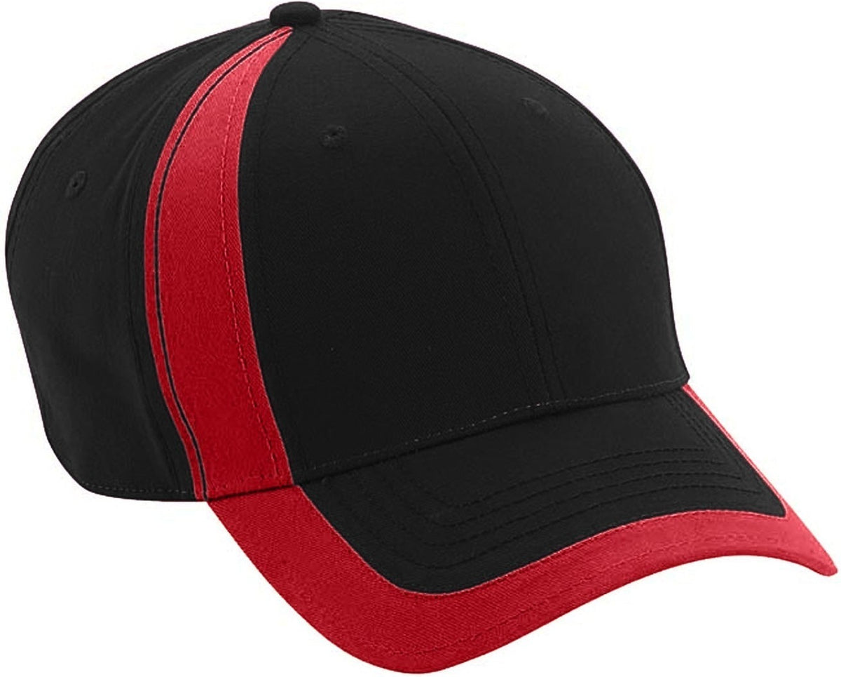 Cobra Cap Hook Brushed Cotton - Black Red