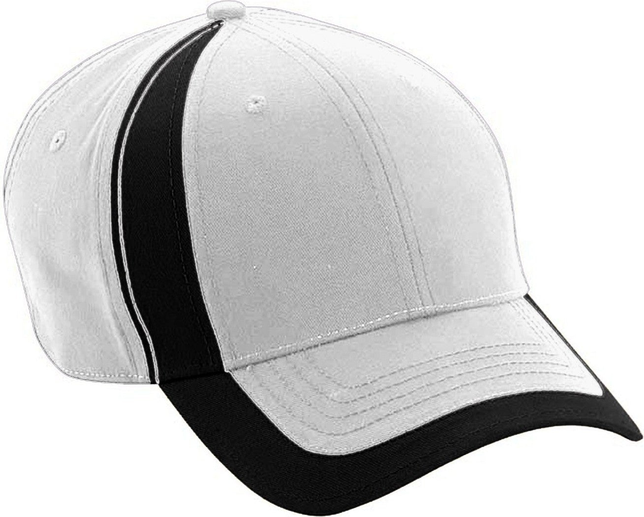 Cobra Cap Hook Brushed Cotton - White Black