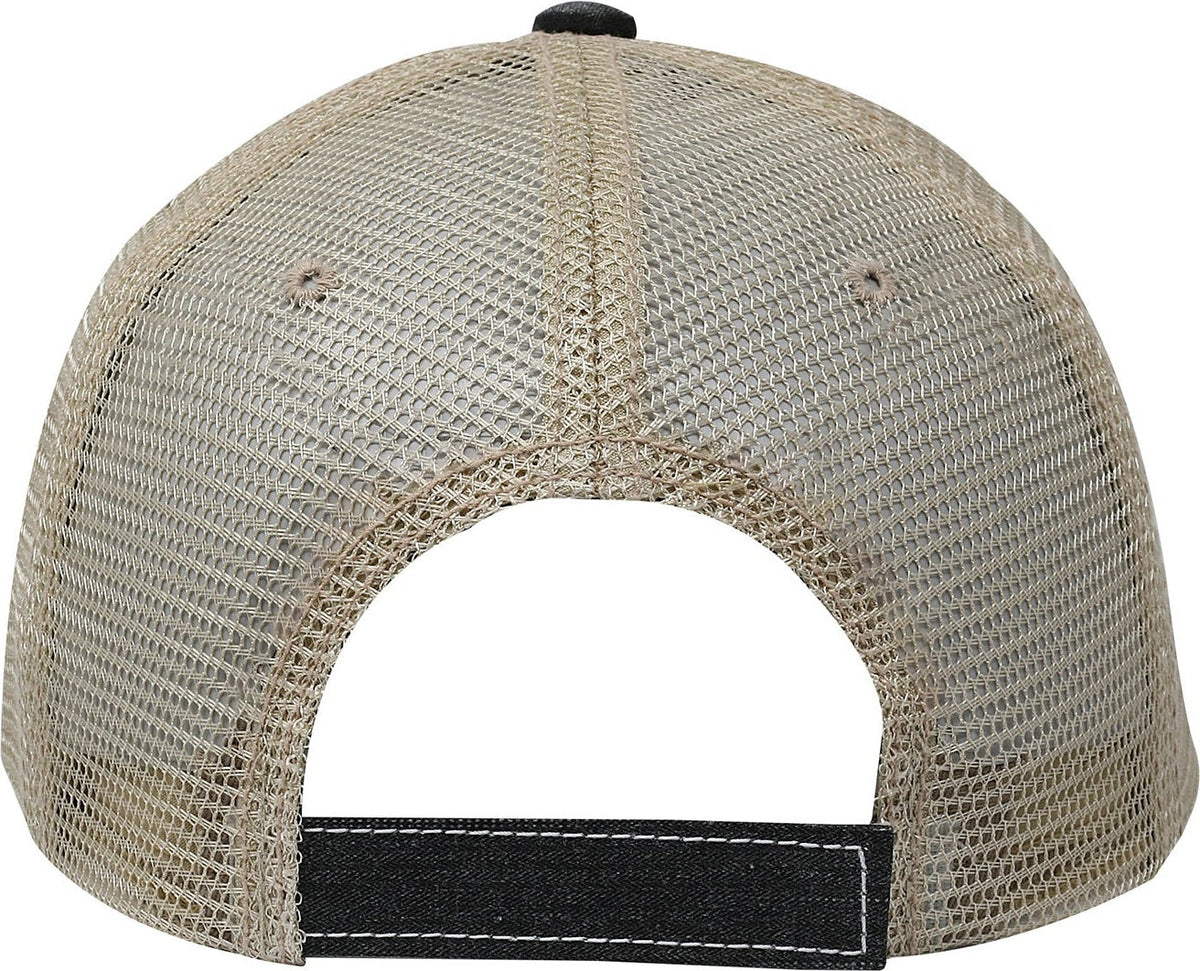 Cobra Cap Ht-d Herringbone Cotton Soft Mesh 6pnl Distressed - Black Khaki