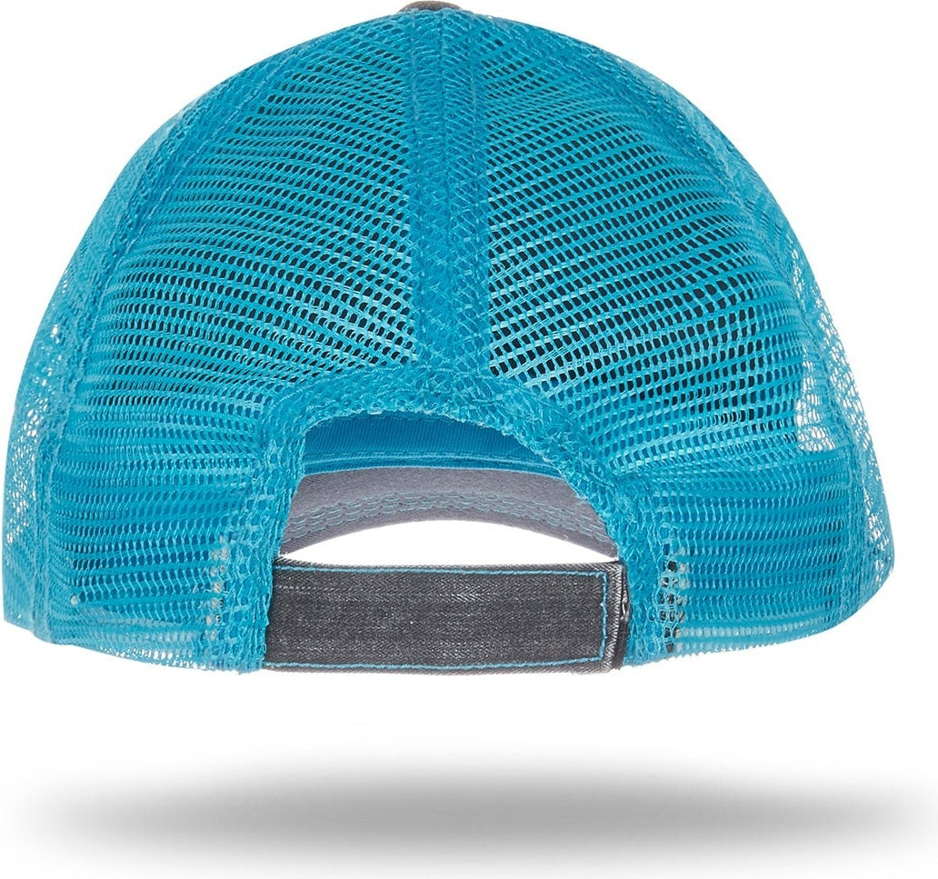 Cobra Cap Htm-v 6 Panel Herringbone Soft Crown - Charcoal Aqua