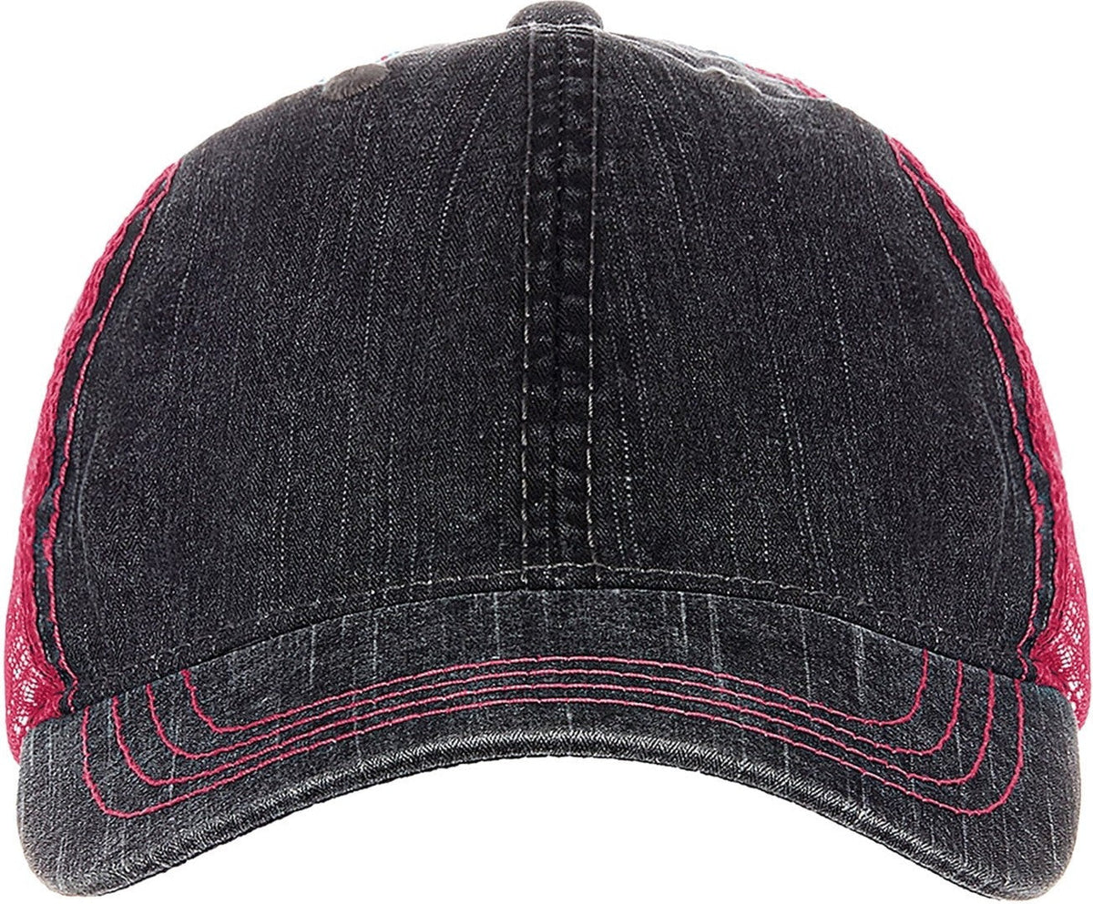 Cobra Cap Htm-v 6 Panel Herringbone Soft Crown - Charcoal Fuchsia