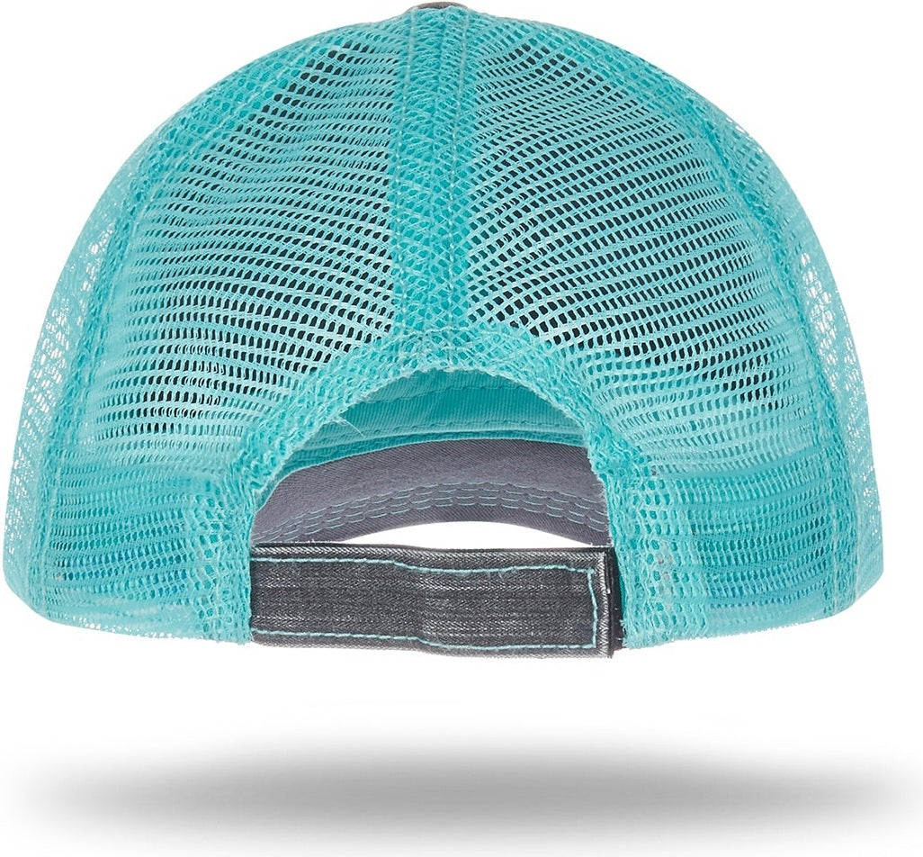 Cobra Cap Htm-v 6 Panel Herringbone Soft Crown - Charcoal Seafoam Green
