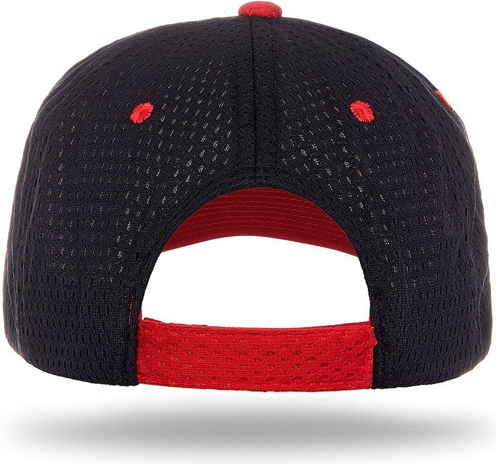 Cobra Cap Pam-2 6 Panel Pro Athletic Mesh 2tone - Black Red