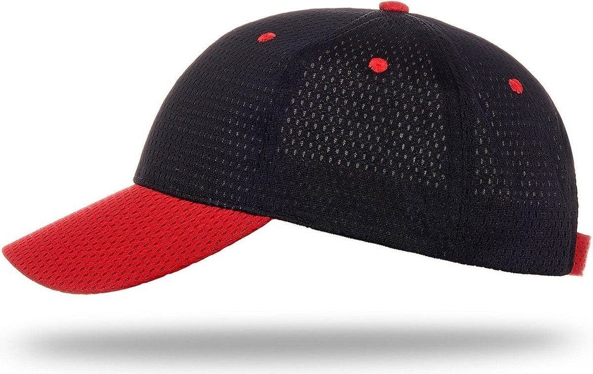 Cobra Cap Pam-2 6 Panel Pro Athletic Mesh 2tone - Black Red