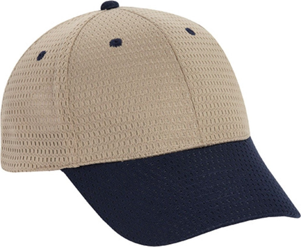 Cobra Cap Pam-2 6 Panel Pro Athletic Mesh 2tone - Khaki Navy