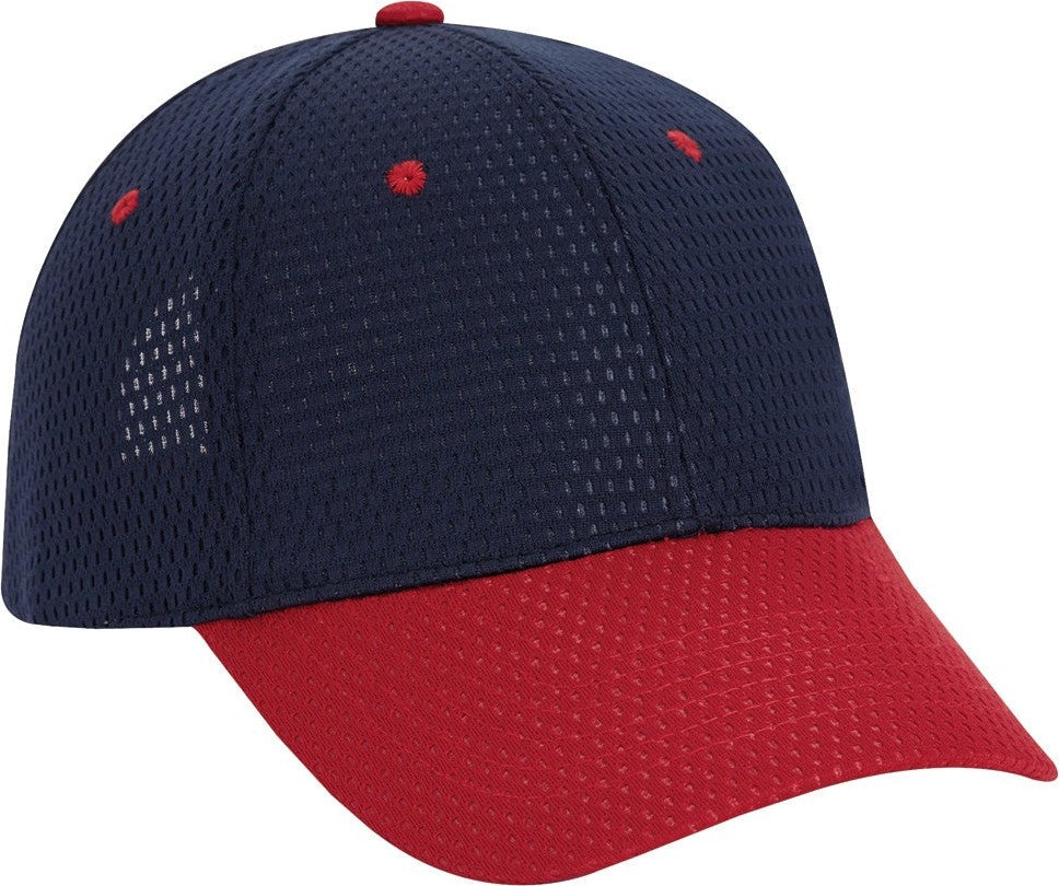 Cobra Cap Pam-2 6 Panel Pro Athletic Mesh 2tone - Navy Red