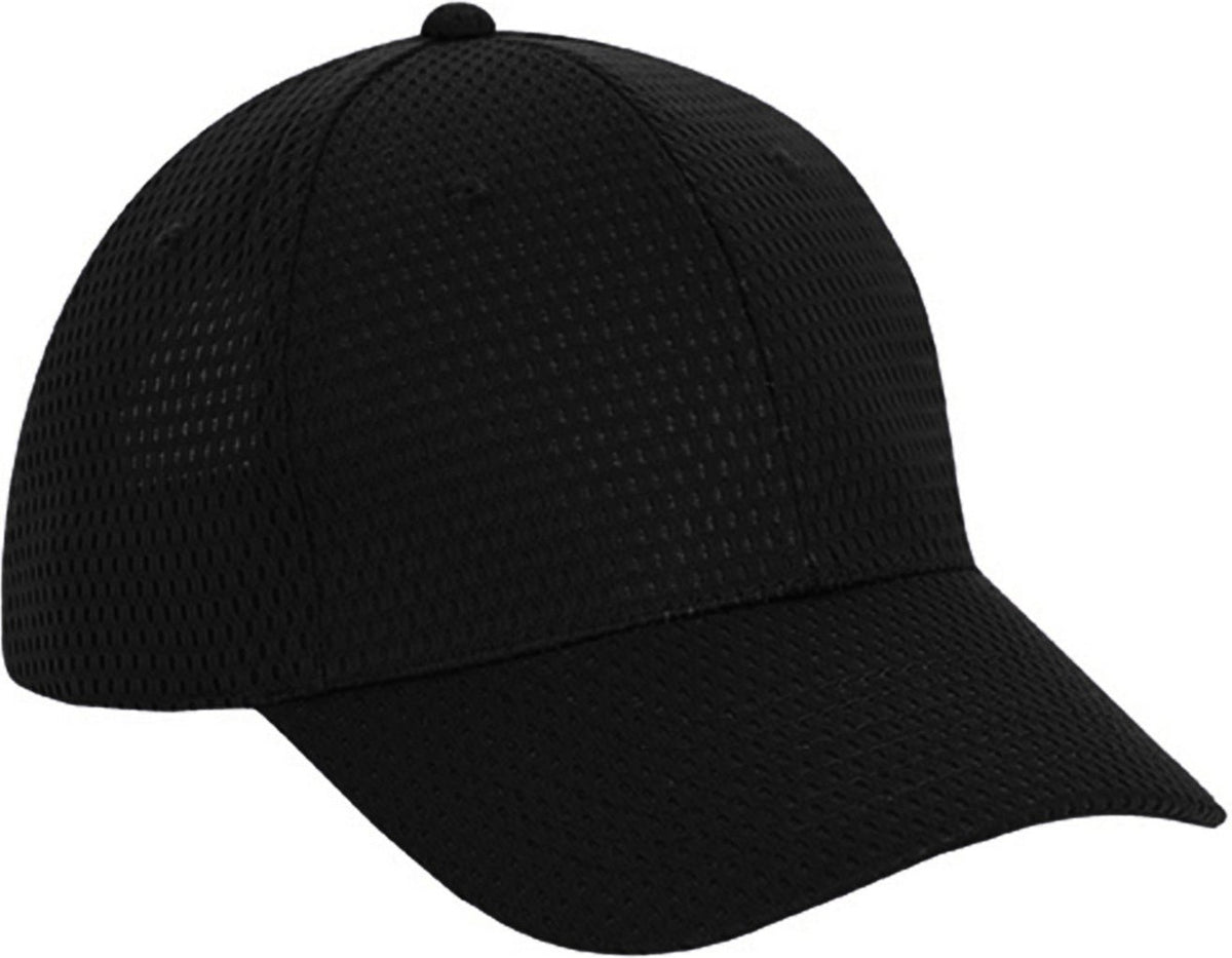 Cobra Cap Pam 6 Panel Pro Athletic Mesh - Black