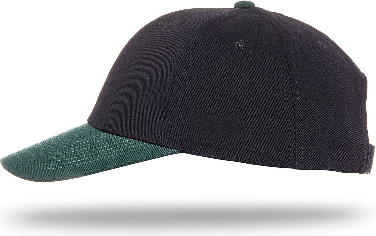 Cobra Cap Pbv 6 Panel Heavy Brushed - Black Dark Green - Blackdarkgreen