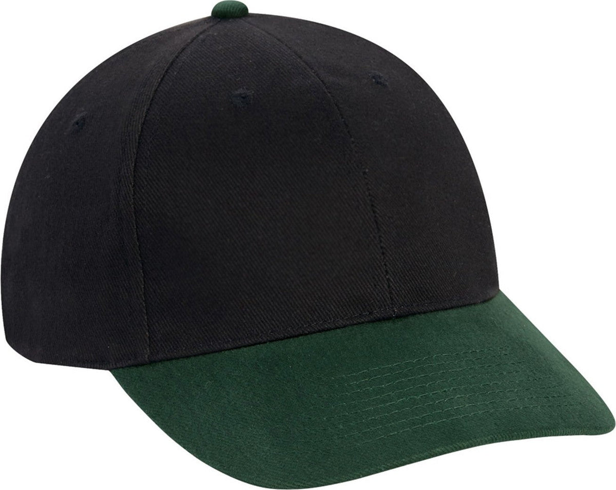 Cobra Cap Pbv 6 Panel Heavy Brushed - Black Dark Green - Blackdarkgreen