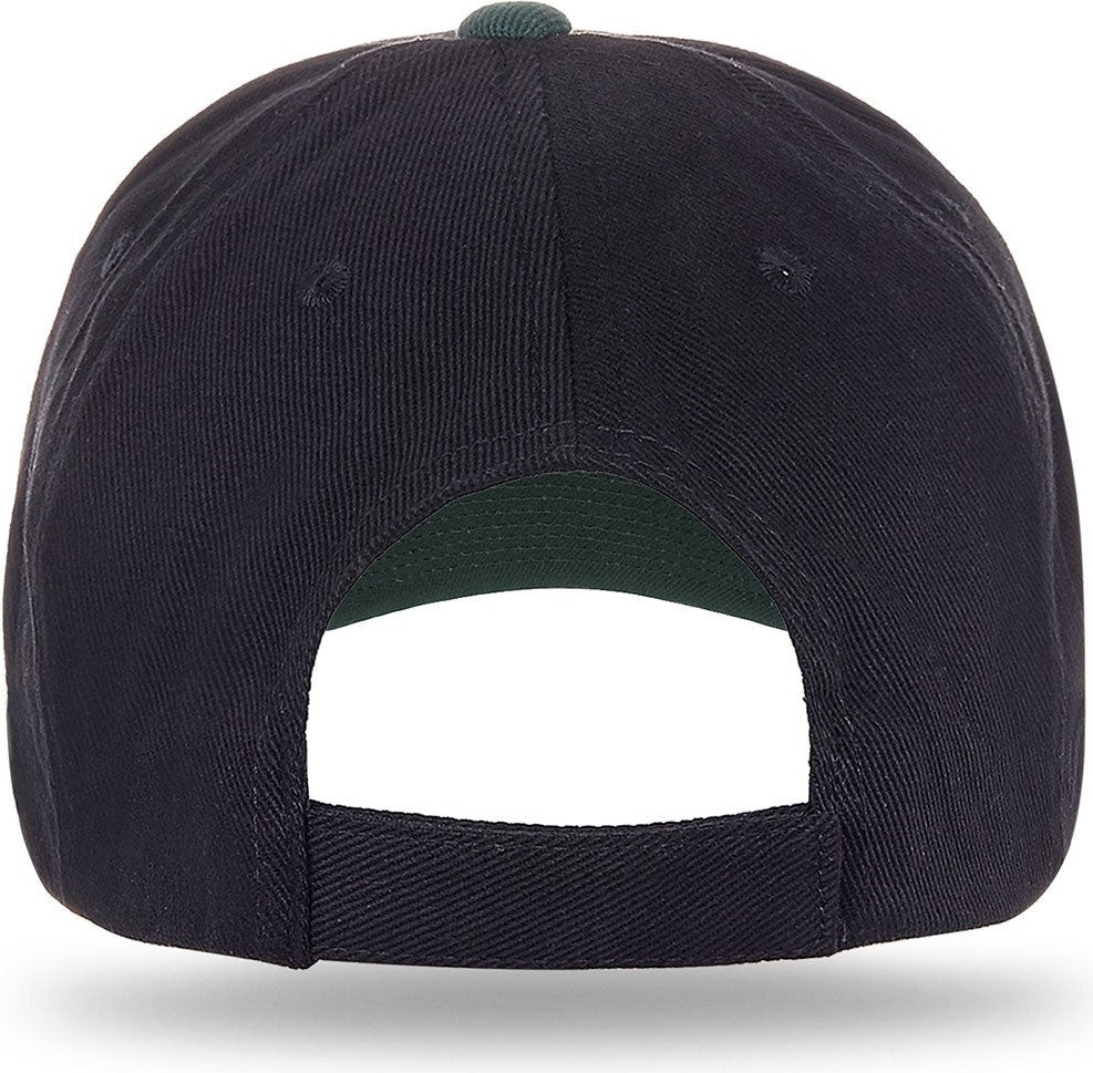 Cobra Cap Pbv 6 Panel Heavy Brushed - Black Dark Green - Blackdarkgreen