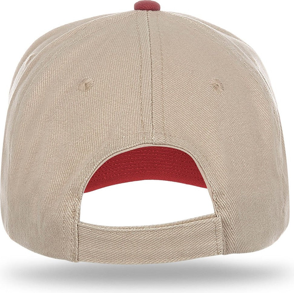 Cobra Cap Pbv 6 Panel Heavy Brushed - Khaki Maroon