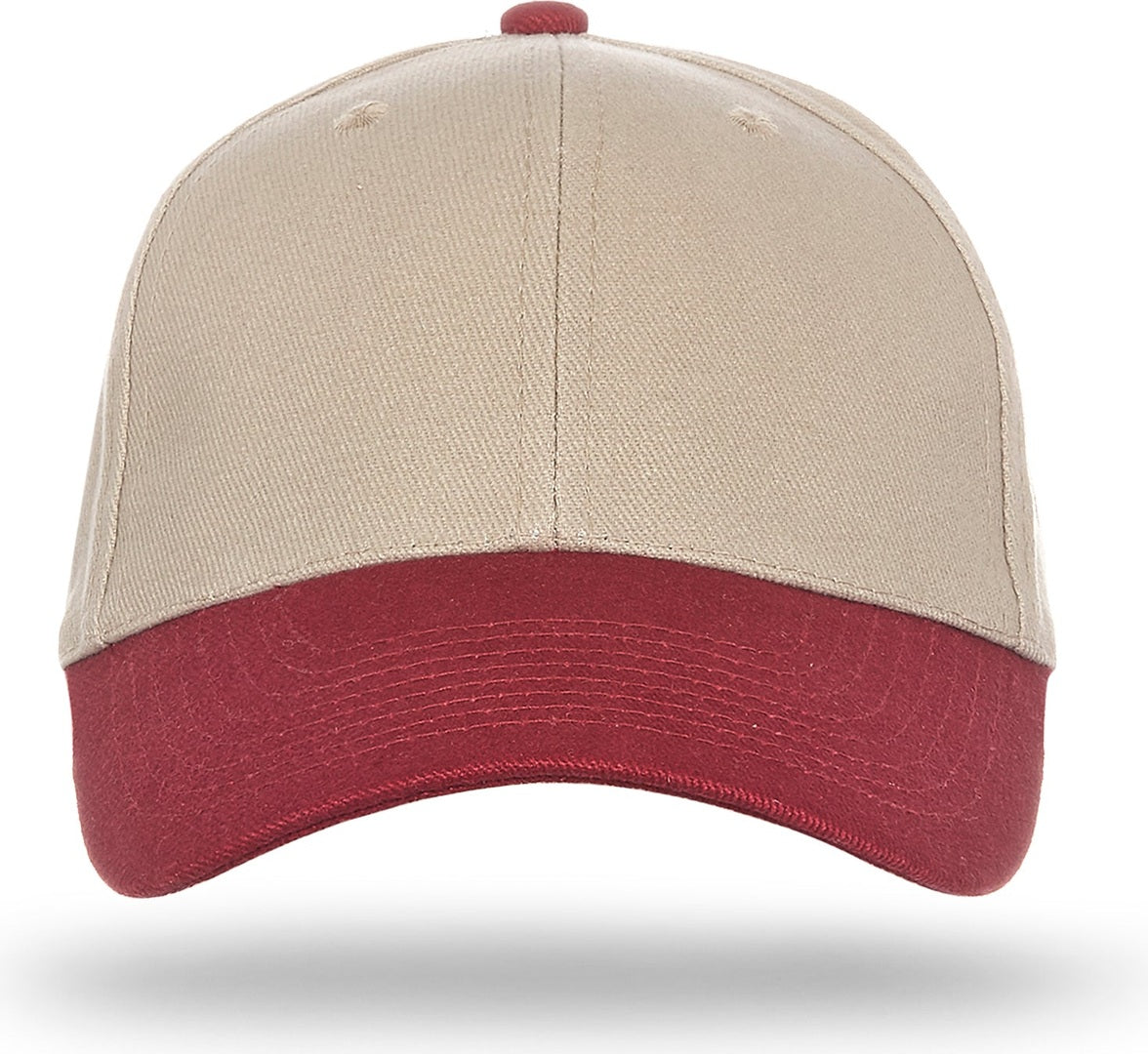 Cobra Cap Pbv 6 Panel Heavy Brushed - Khaki Maroon
