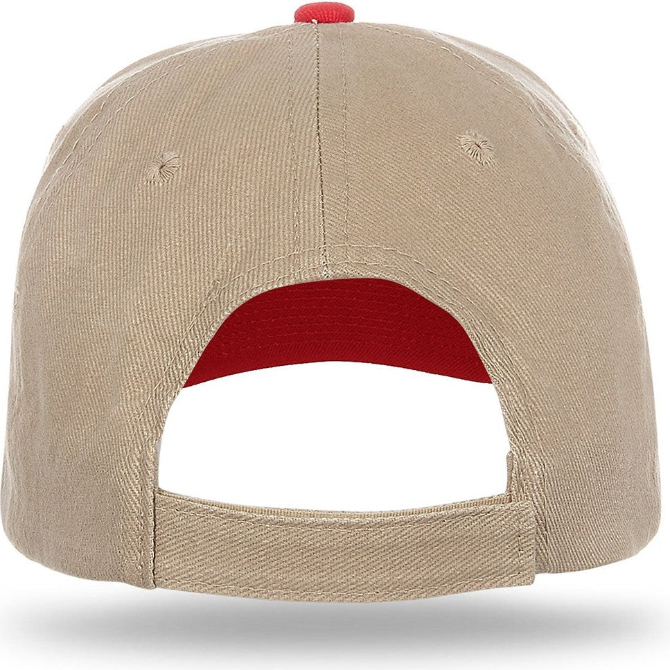 Cobra Cap Pbv 6 Panel Heavy Brushed - Khaki Red