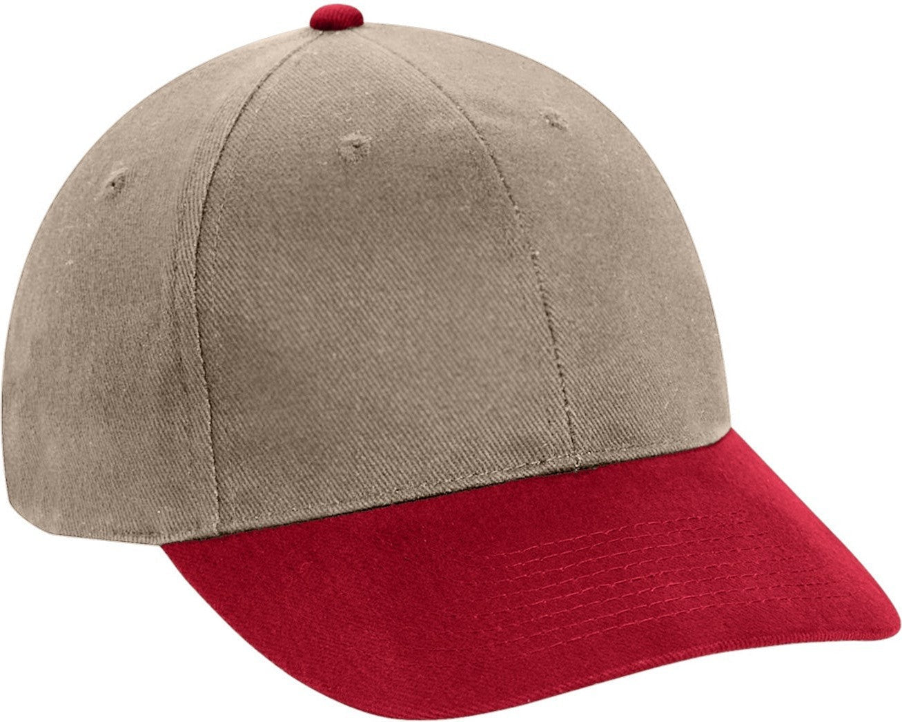 Cobra Cap Pbv 6 Panel Heavy Brushed - Khaki Red