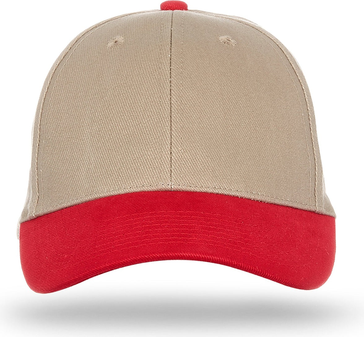 Cobra Cap Pbv 6 Panel Heavy Brushed - Khaki Red