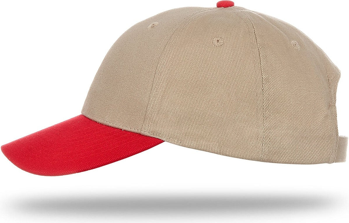 Cobra Cap Pbv 6 Panel Heavy Brushed - Khaki Red