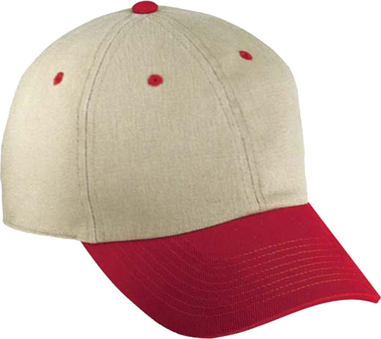 Cobra Cap Pbv-r 6 Panel Heavy Brushed Relaxed - Khaki Darkred