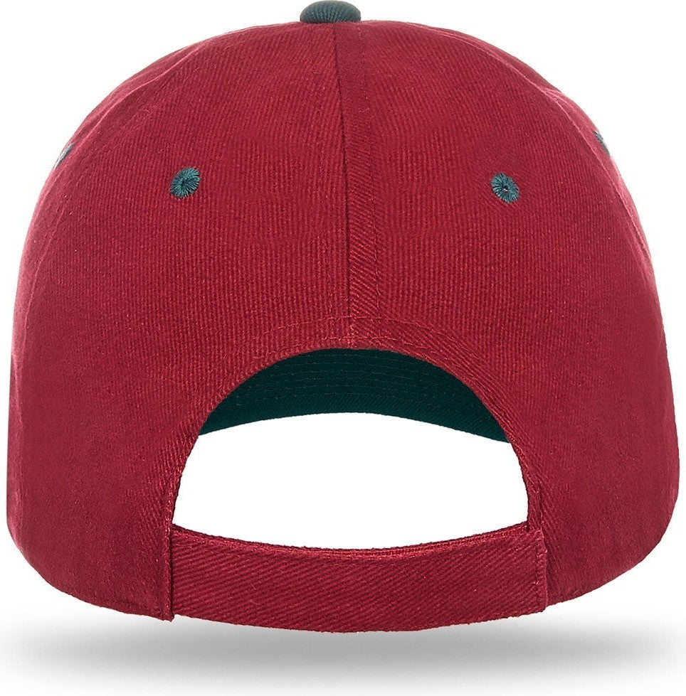 Cobra Cap Pbv-r 6 Panel Heavy Brushed Relaxed - Maroon Dark Green